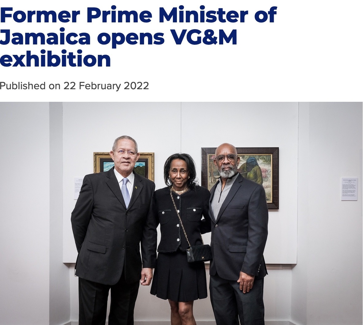 Prime Minister opens Victoria and Albert Museum exhibition with Jamaican art collection 2022